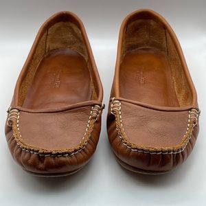Garnet Hill Brown Leather Loafer Cognac in Color!